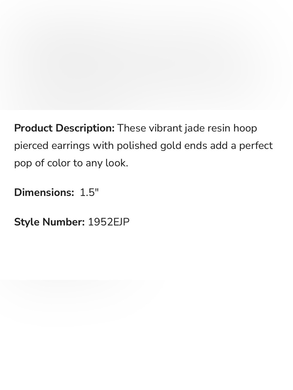 Kenneth Jay Lane Green Jade Hoop Earrings - Picture 6 of 6